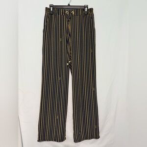 MICHAEL KORS CHAIN LINK MIDNIGHT BLUE ELASTIC WAIST CASUAL PANTS